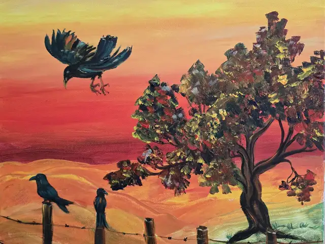 Landscape and Birds on sky, Επαρχία Λάρνακας — Ορόκλινη