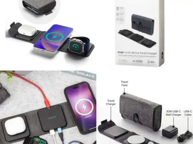 Foldable wireless charger mophie unv 3-in-1 15w eu black, Επαρχία Λεμεσού — Άγιος Αθανάσιος