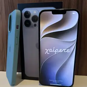 Iphone 13 pro max | 128gb | sierra blue | 100 battery | box, cable & case, Επαρχία Λεμεσού — Ερήμη