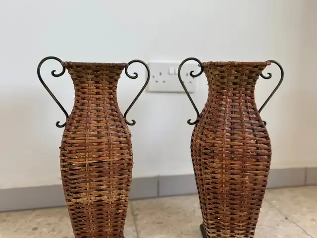 Mediterranean greek style woven vases 40cm 2 pieces, Paphos — Prodromi