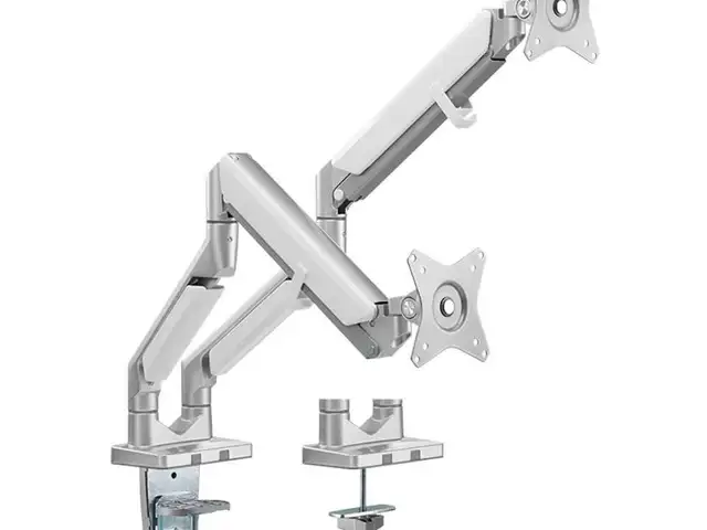 Dual-monitor desk mount, Limassol — Limassol - Mesa Geitonia