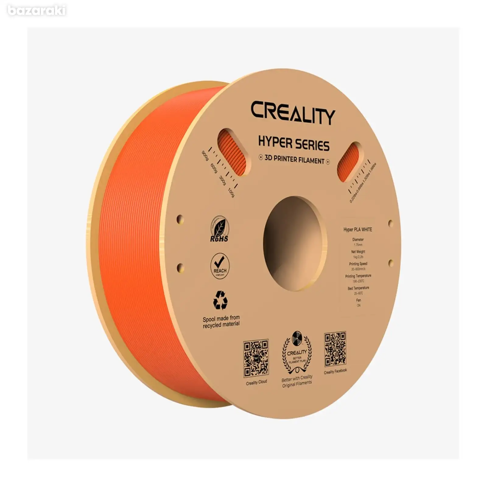 Creality hyper pla orange 3d printer filament 1 kg spool 75mm high spe, Επαρχία Λευκωσίας — Λακατάμεια - Αγία Παρασκευή