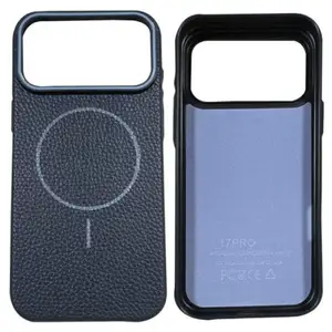 Back case tpu lychee texture apple iphone 17 pro / 18 pro black gray orchid, Επαρχία Λεμεσού — Άγιος Αθανάσιος