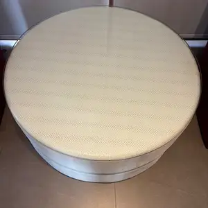 Leather custom made big coffee table. snake white leather, Larnaca — Larnaka - Skala