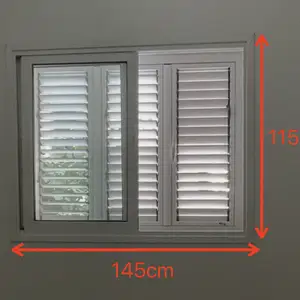 Sliding window with 3 piece aluminum shutter system, Επαρχία Λευκωσίας — Λακατάμεια - Αγία Παρασκευή
