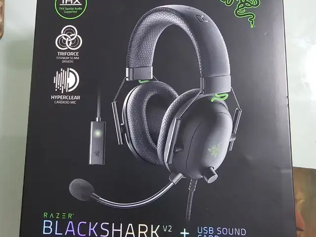 Gaming Headset Razer BlackShark V2 + Usb Sound Card Multi-Platform, Επαρχία Λεμεσού — Λεμεσός - Ζακάκι