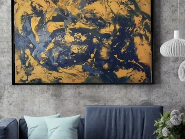 Original Acrylic Canvas Painting 80100 cm Abtsract - One-of-a-Kind Artwork, Larnaca — Larnaka - Kamares
