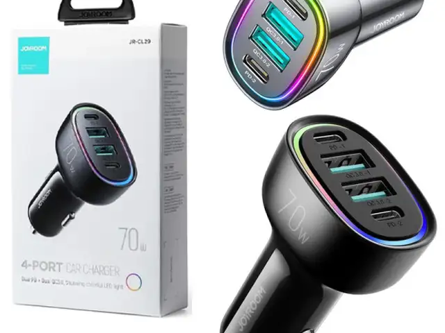 Car charger dual usb-c/ dual usb joyroom jr-cl29 70w black, Επαρχία Λεμεσού — Λεμεσός - Άγιος Ιωάννης