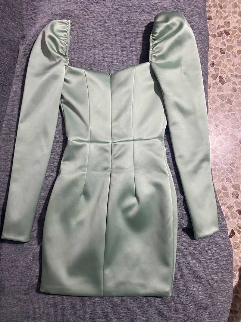 Oh polly possession puff sleeve satin corset mini dress in sage green 49  6163973 in Nicosia - Dresses - sell, buy, ads on Bazaraki.com