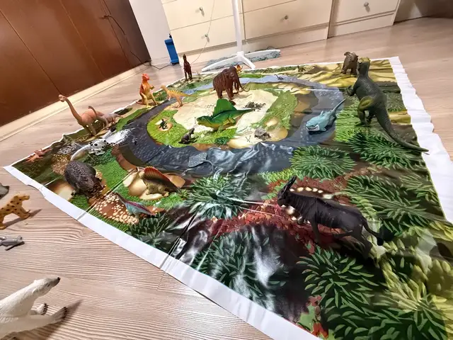 Dinosaur, animal, prehistoric landscape play mat, Larnaca — Larnaka - Agios Nikolaos