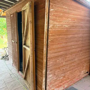 Outside wooden shed, Limassol — Pissouri