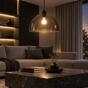 Smoke grey Modern Acrylic Pendant Lamp Shades Various Colours 40cm, Nicosia — Nicosia - Lykabittos