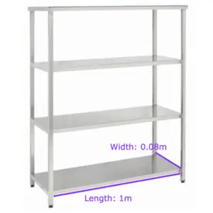 Metal shelf plate small 1x0.08m, Limassol — Agios Athanasios