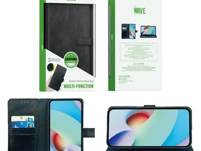 Flip case samsung a54 a546 wave leather black, Limassol — Limassol - Agios Nicolaos