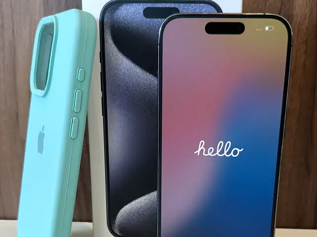 Iphone 15 pro | 128gb | blue titanium | 87 battery | box, cable & case, Επαρχία Λεμεσού — Ερήμη