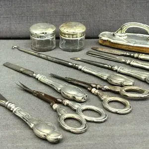 Vintage sterling silver 925 11-piece vanity set, Limassol — Ekali