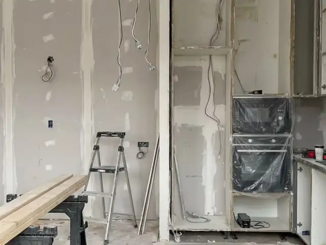 Built-in oven recess construction in plasterboard, Paphos — Paphos - Kato Paphos