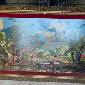 Μεγάλο κάδρο με βελονάκι - large framed embroidery, Larnaca — Xylofagou