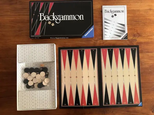 Rare 1980s original ravensburger backgammon game w/ wooden pieces&foldable board, Επαρχία Πάφου — Paphos - Άγιος Θεόδωρος