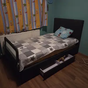Bed frame + mattress, 120x200. almost nee, Larnaca — Livadia Larnakas
