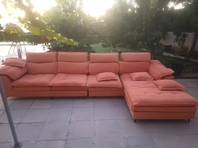 Like-new double-layer luxury 4-seater sofa with removable and washable covers, Paphos — Tremithousa