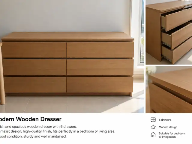 Modern wooden dresser with 6 spacious drawers., Επαρχία Λεμεσού — Άγιος Τύχων