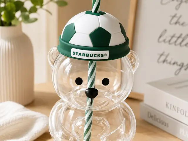 Starbucks bearista world cup soccer glass, Limassol — Agios Athanasios