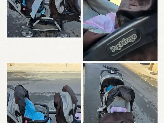 Peg perego double stroller in good condition with all accessories, Nicosia — Nicosia - Kaimakli