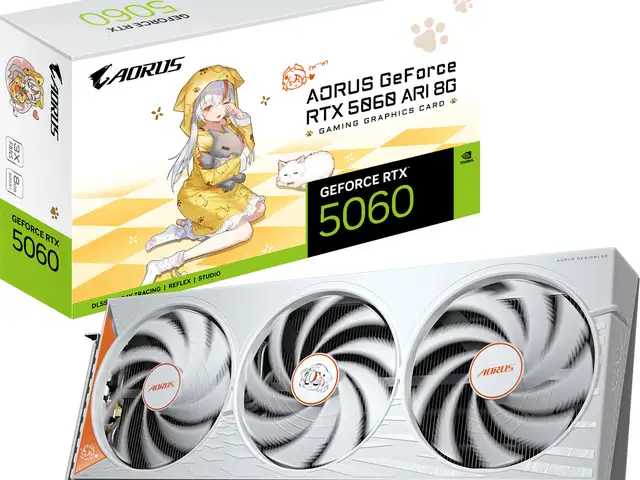Gigabyte geforce rtx 5060 aorus ari 8g white dlss 5 3x displayport 1x hdmi 21, Επαρχία Λεμεσού — Μαρίνα Λεμεσού