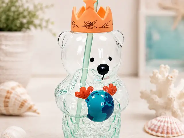 Starbucks 2023 anniversary bearista mermaid glass cup, Limassol — Agios Athanasios