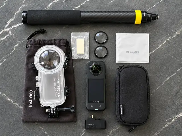 Insta360 x4 8k 360 camera & 3m selfie stick & invisible dive case, Επαρχία Λάρνακας — Λάρνακα - Μακένζυ