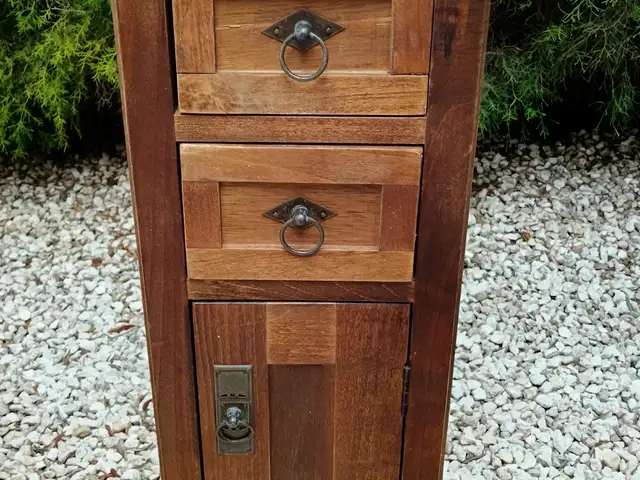 Narrow rustic wooden cabinet, Paphos — Tala