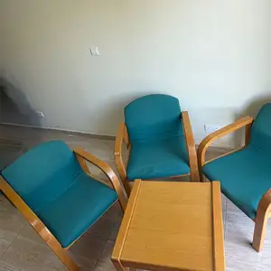 3 wooden armchairs with coffee table, Limassol — Limassol - Agios Antonios