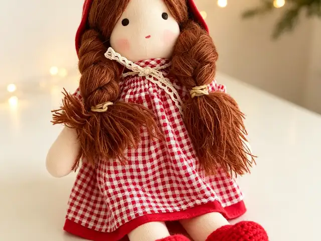 Brand new handmade waldorf wool doll - little red riding hood, christmas gift, Επαρχία Λεμεσού — Λεμεσός - Αγία Ζώνη