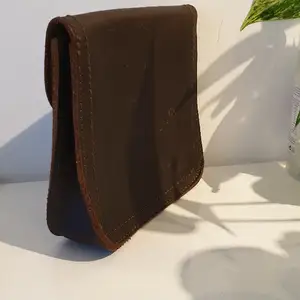 Saddleback small bag hand made in the USA from real cowhide top grain leather, Nicosia — Egkomi