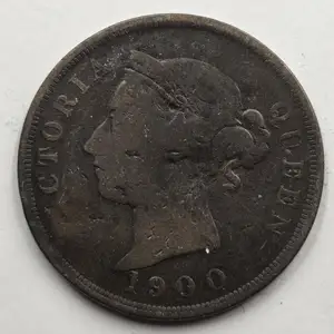 Cyprus 1 piastre rare coin 1900 queen victoria, Επαρχία Λευκωσίας — Λατσιά - Άγιος Γεώργιος
