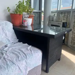 Rattan table and 2 pours, Paphos — Paphos - Anavargos