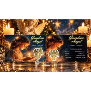 Guardian angel iv 1/1000 oz .999 gold in coin card, Επαρχία Λευκωσίας — Λατσιά - Άγιος Γεώργιος