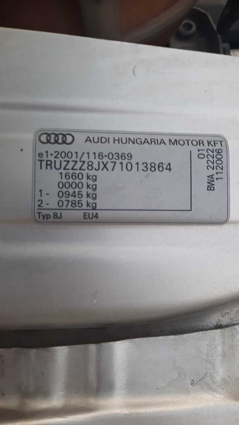2007 Audi TT 2,0L 2007 Cyprus